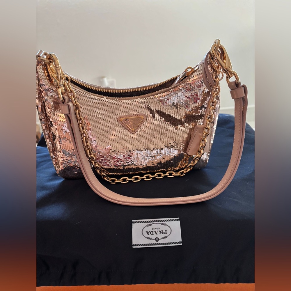 Prada Sequin Shoulder Bag